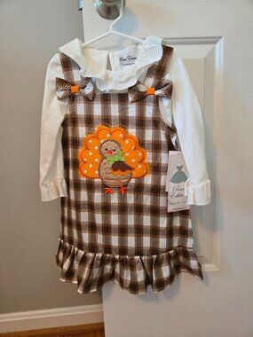 Nwt girls size 4T Turkey Jumper and top from Rare Editions